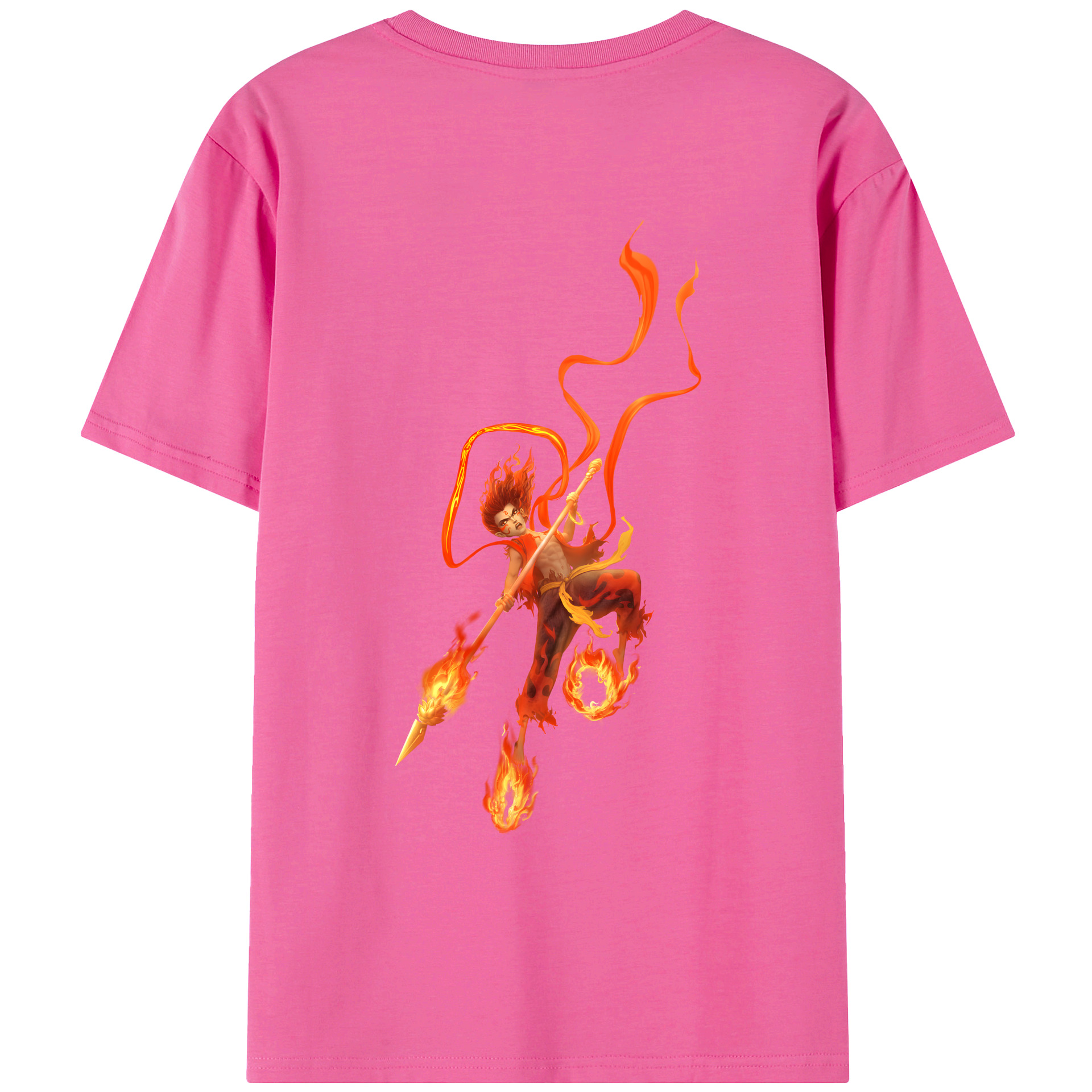（画像用） Ne Zha 2 ナタ 魔童の大暴れ レディース半袖Tシャツ(バックプリント)